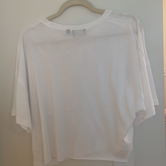 NWT Luxe Repo, Designer-Ish Crop Tee, Prada Stitch Pocket, Size M/L - Picture 4 of 5